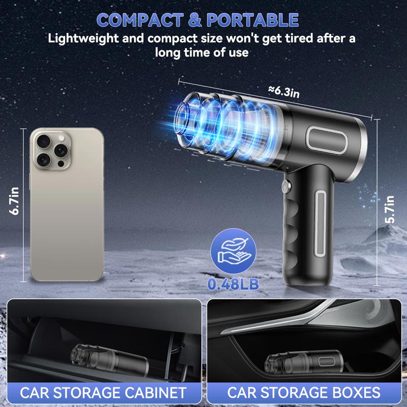 DustPro™ – Mini Aspirapolvere Senza Fili 2-in-1