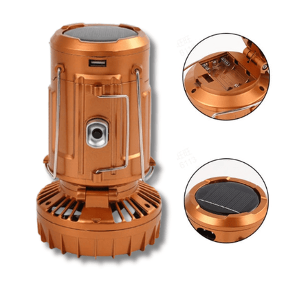 Lampada da Campeggio Portatile a LED con Ventilatore