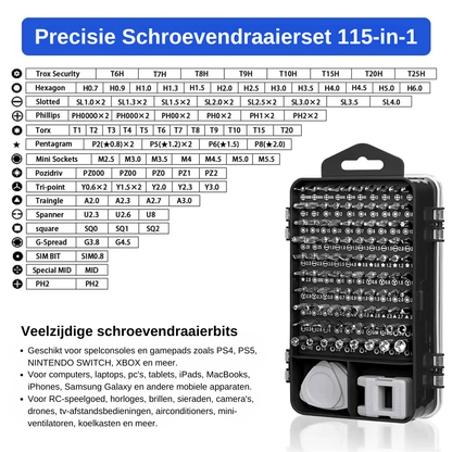 Set di Cacciaviti di Precisione 115-in-1