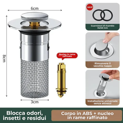 Drainix™ – Tappo Universale per Lavabo