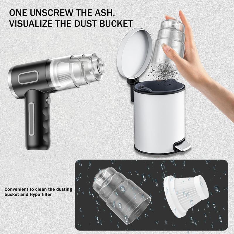 DustPro™ – Mini Aspirapolvere Senza Fili 2-in-1