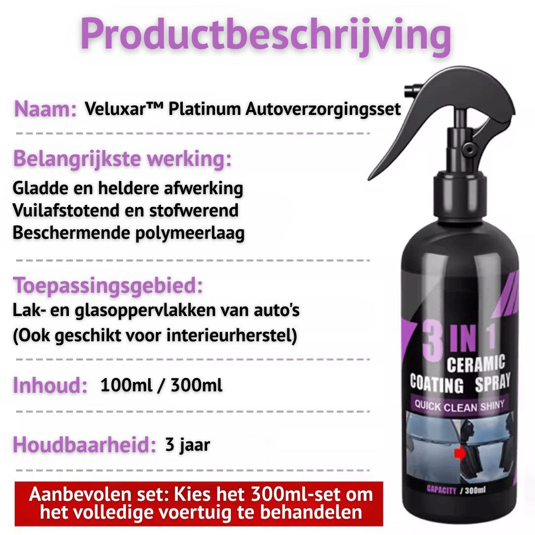 Veluxar™ Platinum Kit Cura Auto