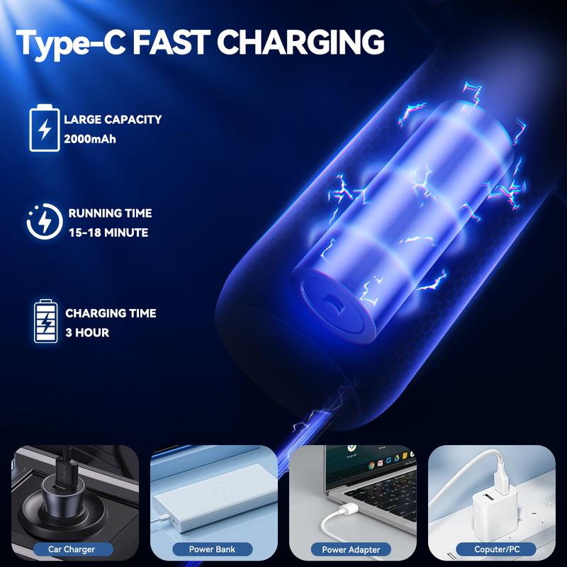 DustPro™ – Mini Aspirapolvere Senza Fili 2-in-1