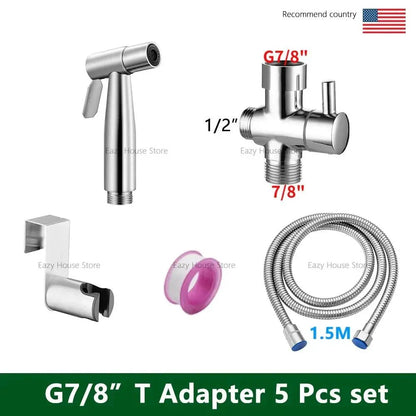 CleanJet™ – Set Doccetta Bidet Manuale con Tubo & Valvola a T