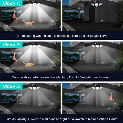 LumiGuard™ – Faretto Solare LED con Sensore di Movimento