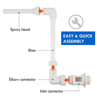 HydroJet™ – Fontana Regolabile per Piscina con Attacco di Ritorno