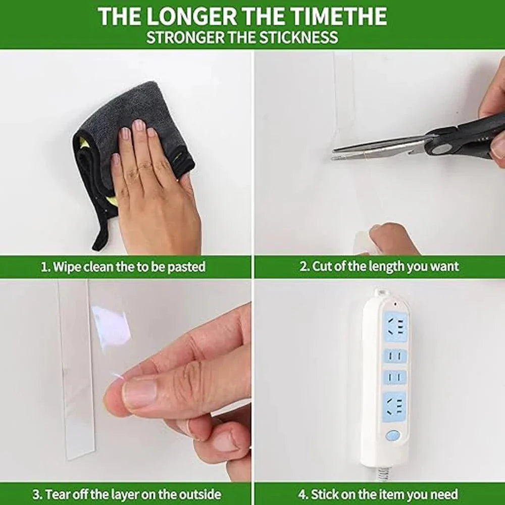 StickFix™ – Nastro Biadesivo Nano Riutilizzabile