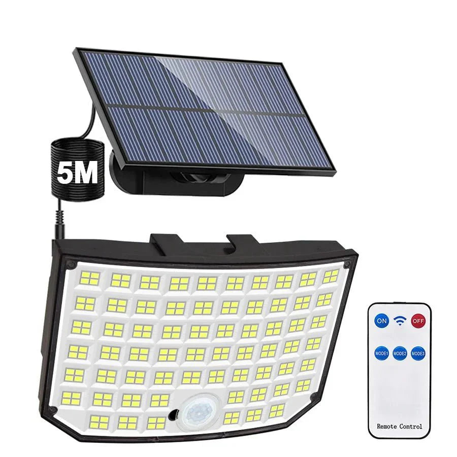 TriLux™ – Driedubbele Solarlamp met Bewegingssensor - Telune