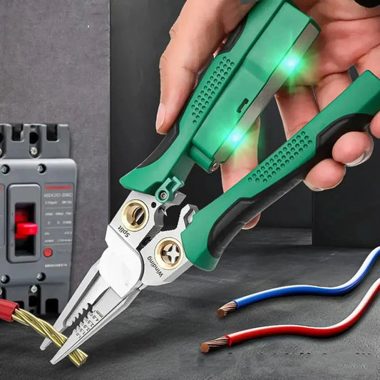 VoltGrip™ – Multitool per Spellare Cavi con Tester di Tensione